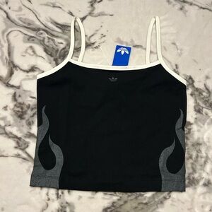 adidas tank top with flames